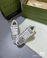 Gucci Screener GG Metallic Leather Sneaker - 4
