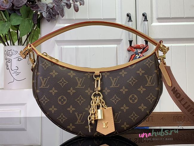 Louis Vuitton Loop Hobo Monogra Canvas Bag - 22 x 9 x 33 cm - 1