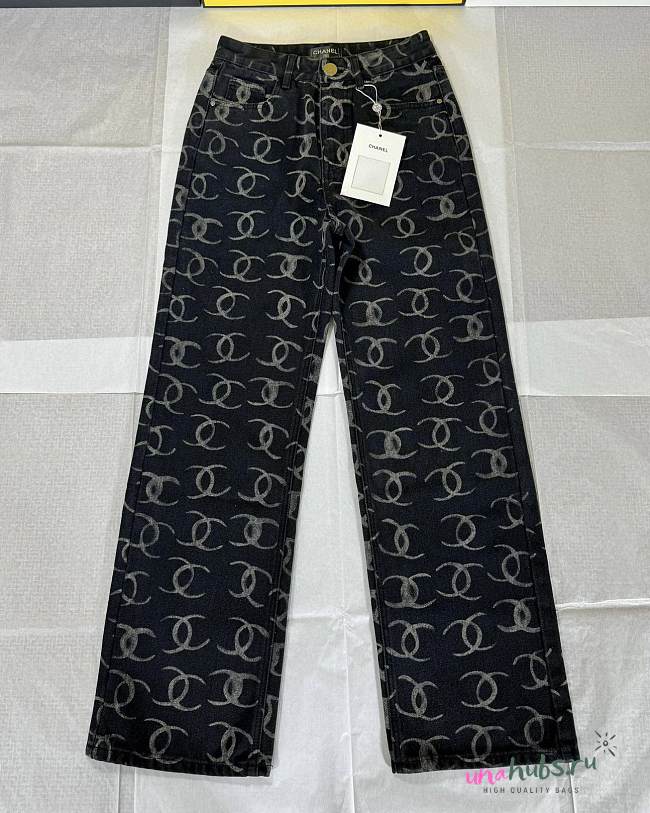 Chanel CC Logo Jeans (Black/Blue) - 1