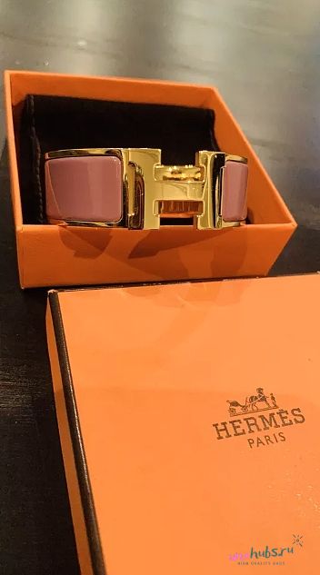 Hermes Clic Clac H bracelet in pink gold hardware 2cm - 1