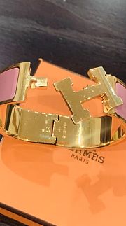 Hermes Clic Clac H bracelet in pink gold hardware 2cm - 6