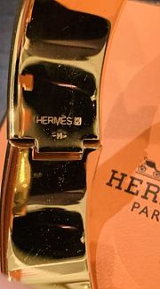 Hermes Clic Clac H bracelet in pink gold hardware 2cm - 3