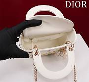 Dior Mini White Latte Butterfly Printed Bag - 17cm - 5