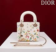 Dior Mini White Latte Butterfly Printed Bag - 17cm - 3