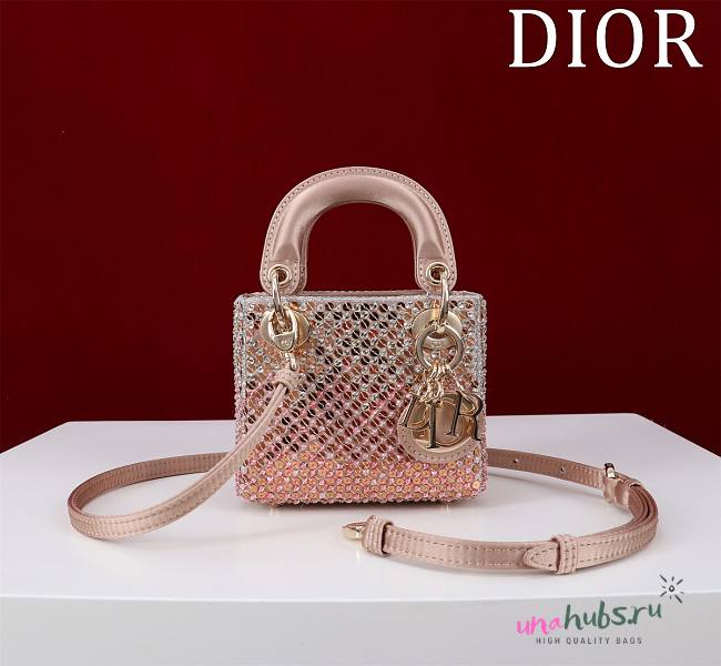 Dior Mini Lady Pink Sequin Bag - 12cm - 1