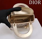 Dior Mini Lady Stone Gold Bag - 17cm - 6