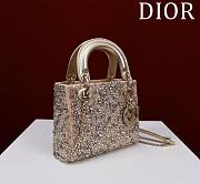 Dior Mini Lady Stone Gold Bag - 17cm - 5