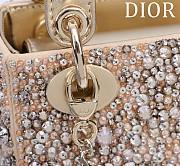 Dior Mini Lady Stone Gold Bag - 17cm - 3