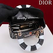 Dior Mini Lady Black Beaded Bag 17cm - 5