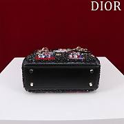 Dior Mini Lady Black Beaded Bag 17cm - 6