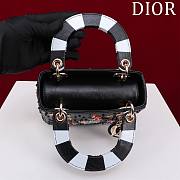 Dior Mini Lady Black Beaded Bag 17cm - 4
