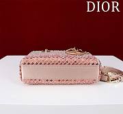 Dior Lady D Joy Sequin Pink Bag - 16.5*6*10cm - 5