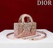 Dior Lady D Joy Sequin Pink Bag - 16.5*6*10cm - 3