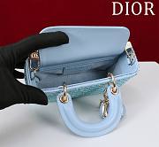 Dior Lady D Joy Sequin Blue Bag - 16.5*6*10cm - 3