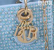 Dior Lady D Joy Sequin Blue Bag - 16.5*6*10cm - 2