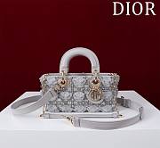 Dior Lady D Joy Grey Bag - 22*12*6.5cm - 1
