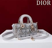 Dior Lady D Joy Grey Bag - 22*12*6.5cm - 4