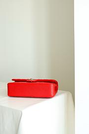 Chanel Classic Flap Bag Red Caviar Leather 25cm - 6