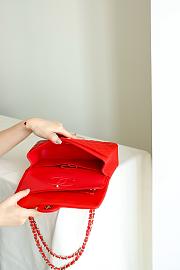 Chanel Classic Flap Bag Red Caviar Leather 25cm - 2