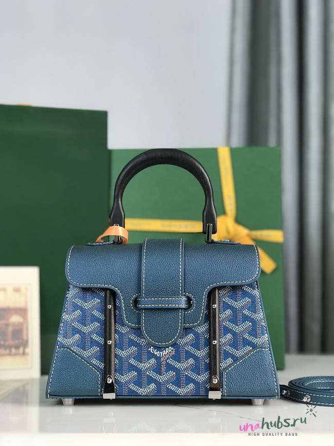Goyard Saigon Structure Black Wood Bag - 21*14*8.5cm - 1