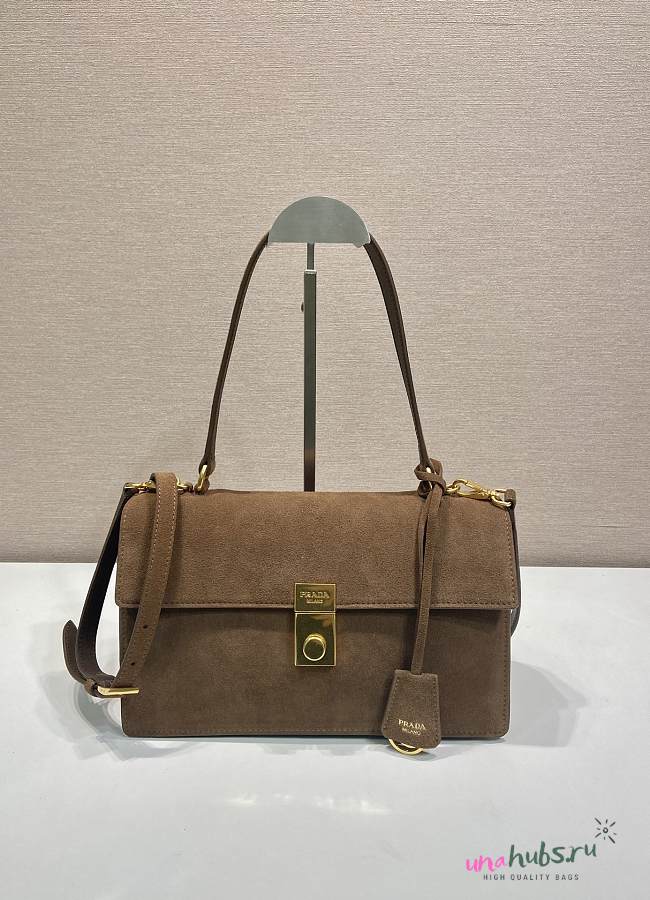 Prada Medium suede shoulder bag 28x16x10cm - 1