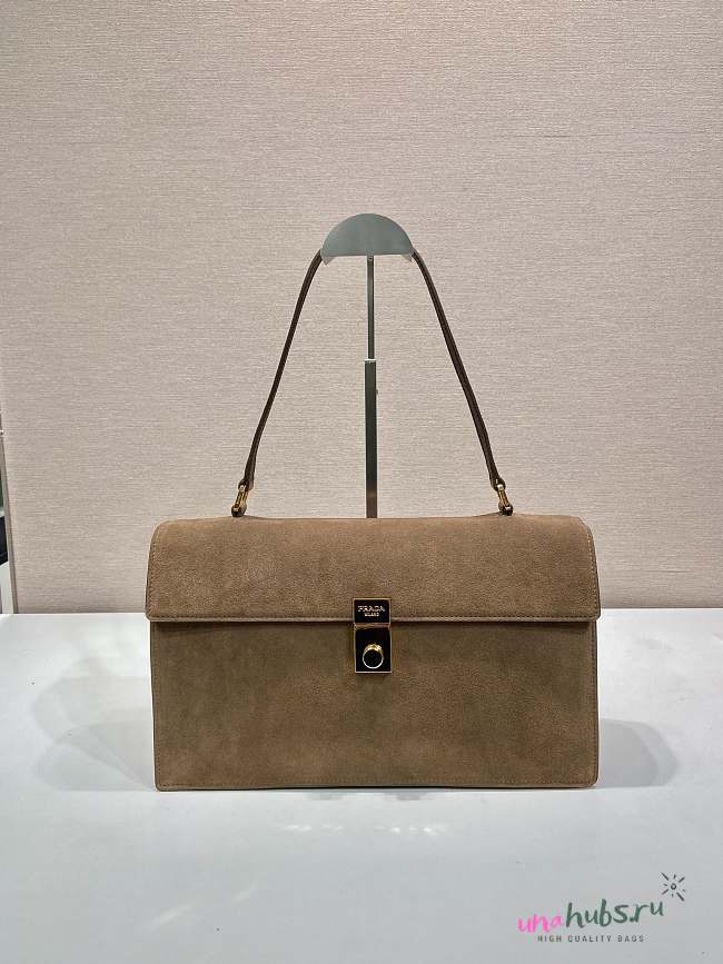Prada suede shoulder bag 35x19.5x10.5cm - 1