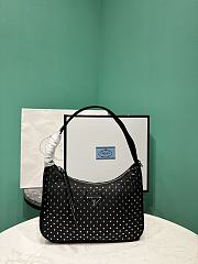 Prada Studded Re-Nylon Mini Bag in Black 23x13x5cm - 1