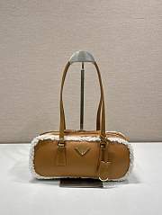 Prada Medium Shearling Leather Tote Bag 2712x6cm - 1