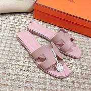 	 Hermes Oran Pink Epi Leather Slide - 4