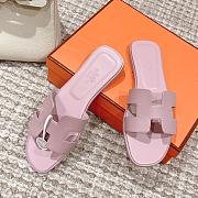 	 Hermes Oran Pink Epi Leather Slide - 3