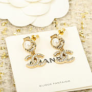 Chanel Gold Shell Pearl Earrings - 5