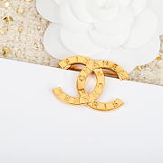 Chanel Gold Brooch CC Logo - 4