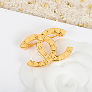 Chanel Gold Brooch CC Logo - 3