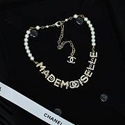 Chanel Chain Pearl Letter Necklace - 1