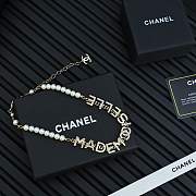 Chanel Chain Pearl Letter Necklace - 5