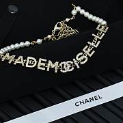 Chanel Chain Pearl Letter Necklace - 2