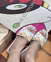 Louis Vuitton White Monogram Flat Mule - 3
