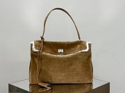	 Balenciaga Rhodeo Suede Brown Bag - 35x23x11cm - 1