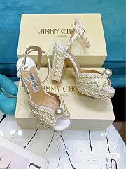 Jimmy Choo Sacaria 120mm embellished satin platform sandal - 1