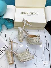 Jimmy Choo Sacaria 120mm embellished satin platform sandal - 4