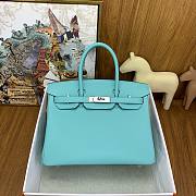 Birkin Birkin 30cm swift lether blue bag  - 1