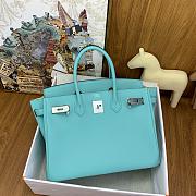 Birkin Birkin 30cm swift lether blue bag  - 5