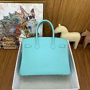 Birkin Birkin 30cm swift lether blue bag  - 2