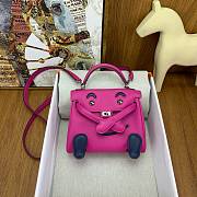 Hermes Gulliver Leather Vintage Kelly Quelle Idole Doll Bag - 15x16x7cm - 5