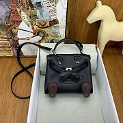 Hermes Gulliver Leather Vintage Kelly Quelle Idole Doll Bag - 15x16x7cm - 2