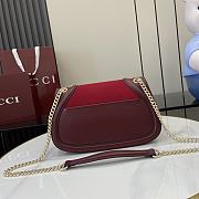 	 Gucci Blondie Shoulder Bag Red Suede - 26x 16x8cm - 4