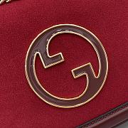 	 Gucci Blondie Shoulder Bag Red Suede - 26x 16x8cm - 3