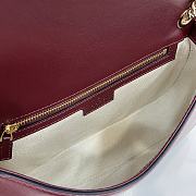 	 Gucci Blondie Shoulder Bag Red Suede - 26x 16x8cm - 2