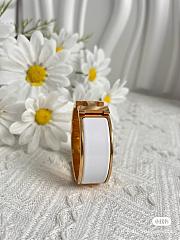 Hermes Clic Clac H White Bracelet 2cm - 5