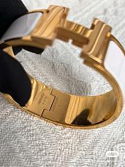 Hermes Clic Clac H White Bracelet 2cm - 4